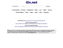 Tablet Screenshot of i0x.net